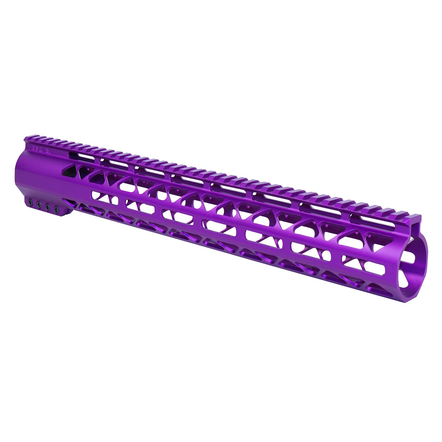 AR-308 15" Diamond Series M-LOK Compression Free Floating Handguard in Anodized Purple