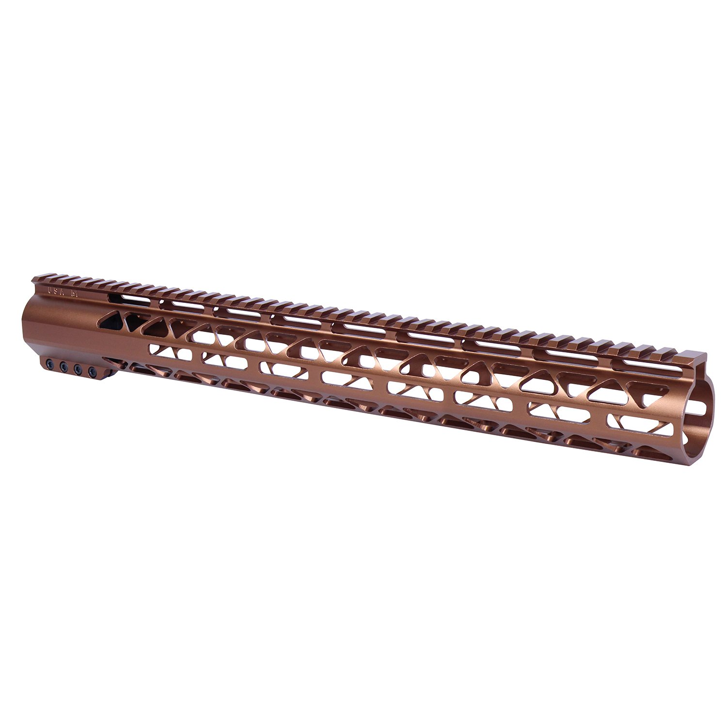 AR-308 16.5" Diamond Series M-LOK Compression Free Floating Handguard in Anodized Bronze