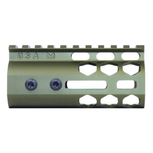 4" Honeycomb Series M-LOK Free Floating Handguard in Anodized Green