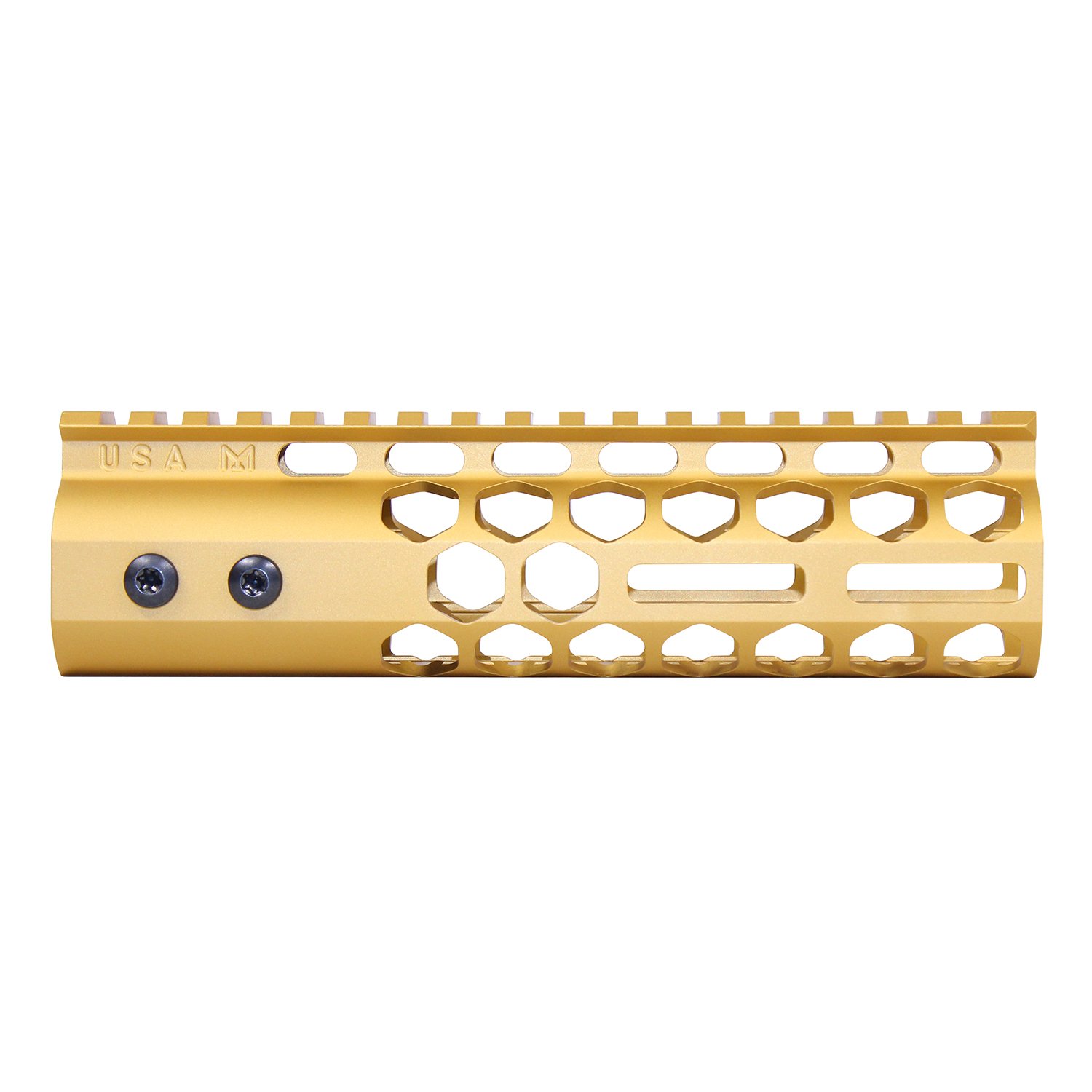 7" Air Lite Series Honeycomb M-LOK Free Floating Handguard in Anodized Gold