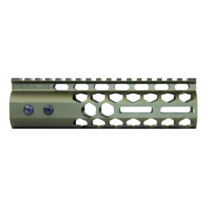 7" Air Lite Series Honeycomb M-LOK Free Floating Handguard in Anodized Green