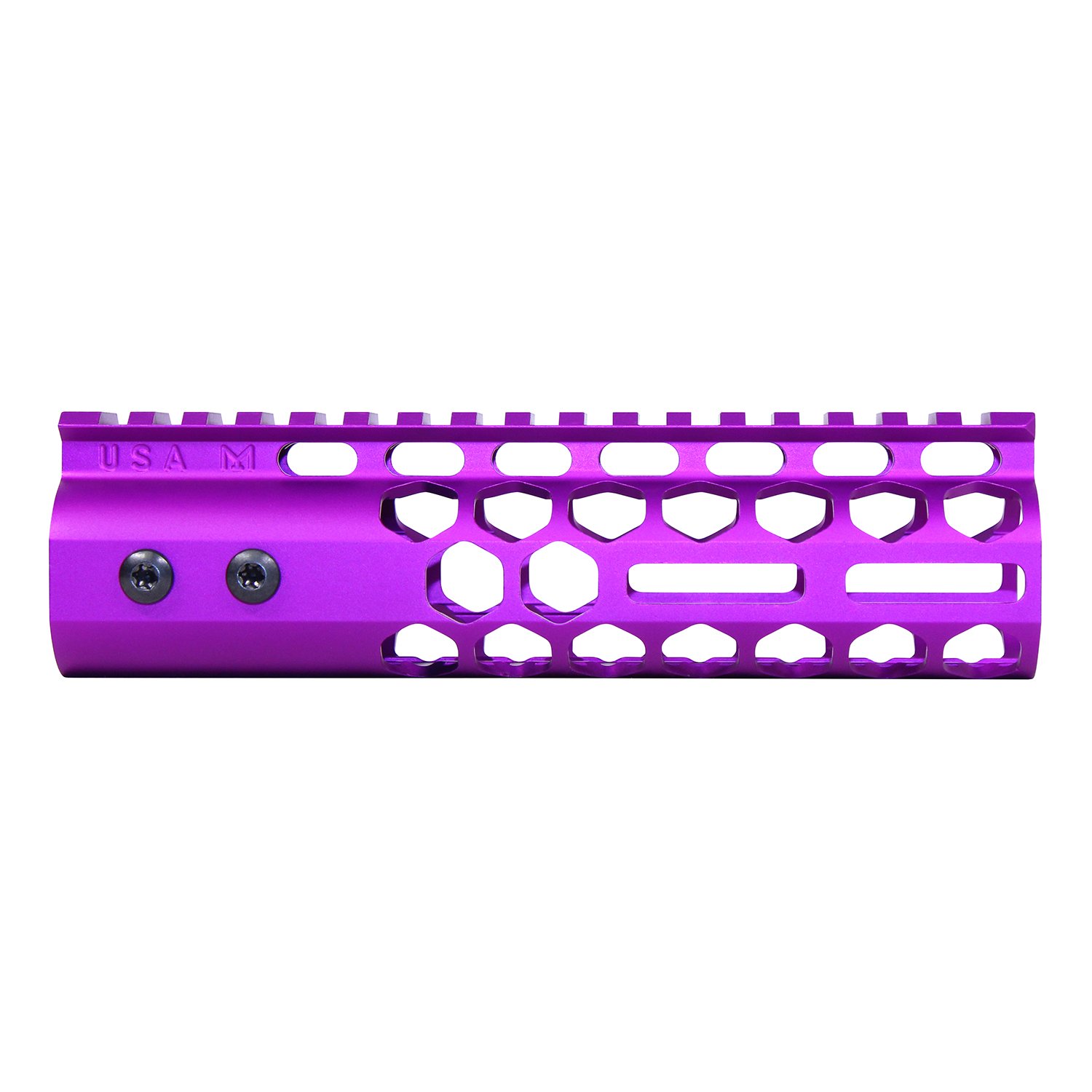 7" Air Lite Series Honeycomb M-LOK Free Floating Handguard in Anodized Purple