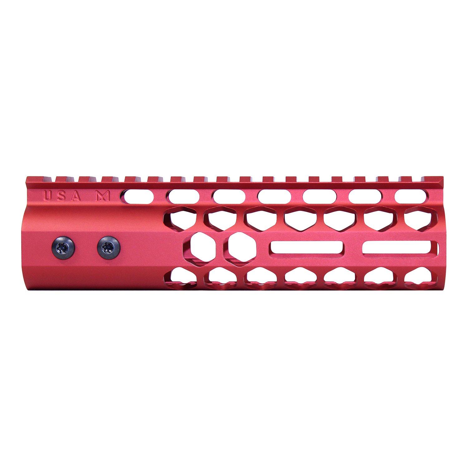 7" Air Lite Series Honeycomb M-LOK Free Floating Handguard in Anodized Red