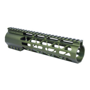 9" AR-308 Diamond Series M-LOK Compression Free Floating Handguard in Anodized Green