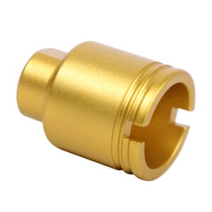 .308 Stubby Slim Compact Flash Can in Anodized Gold