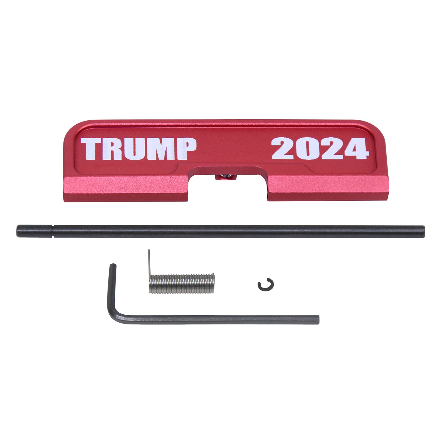 AR-15 Ejection Port Dust Cover TRUMP 2024 in Anodized Red