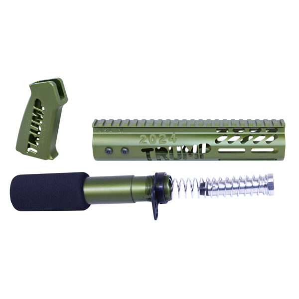 AR-15 Trump Series Limited Edition Pistol Furniture Set in Anodized Green