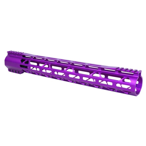 15" AR-308 Diamond Series M-LOK Free Floating Handguard in Anodized Purple