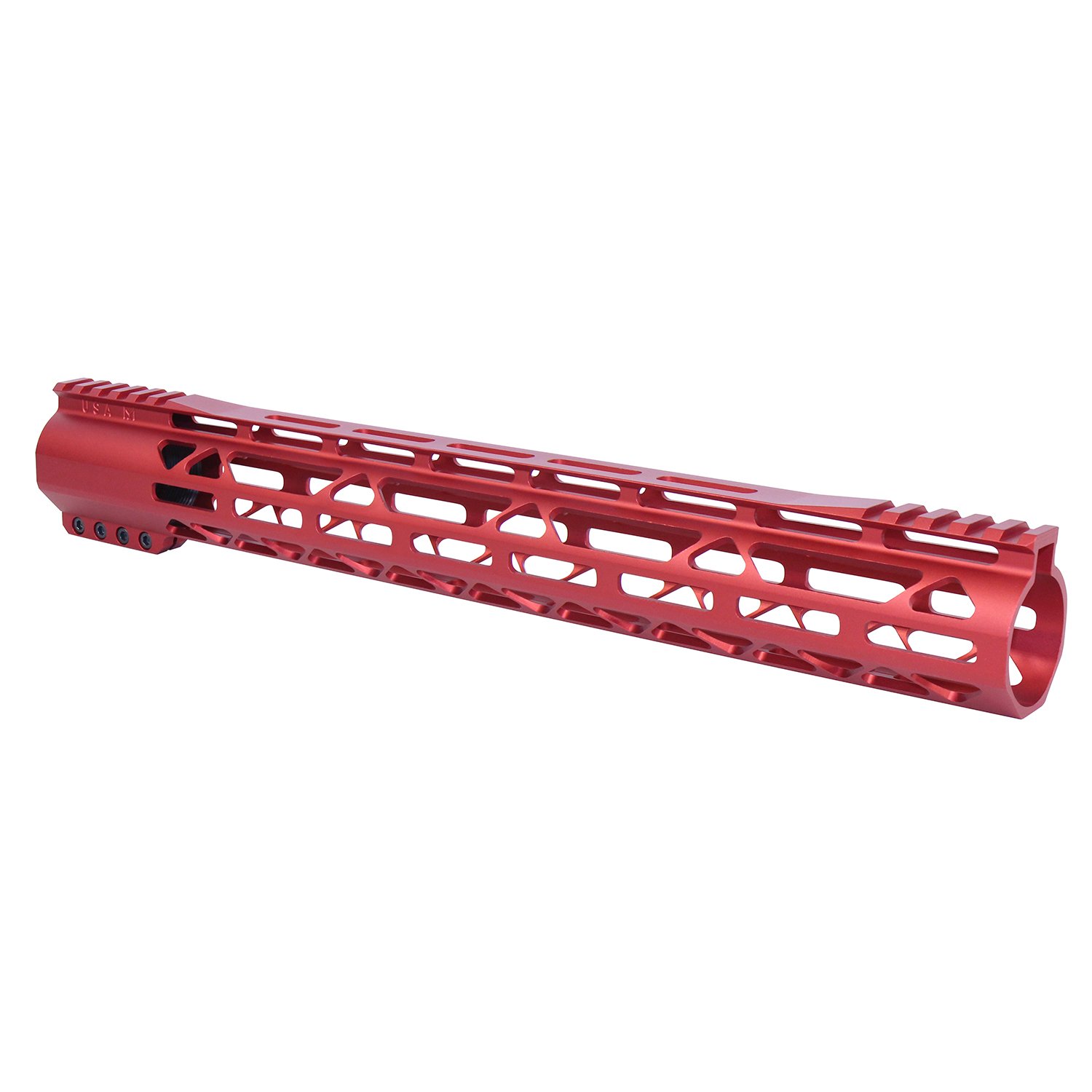 15" AR-308 Diamond Series M-LOK Free Floating Handguard Gen 2 in Anodized Red