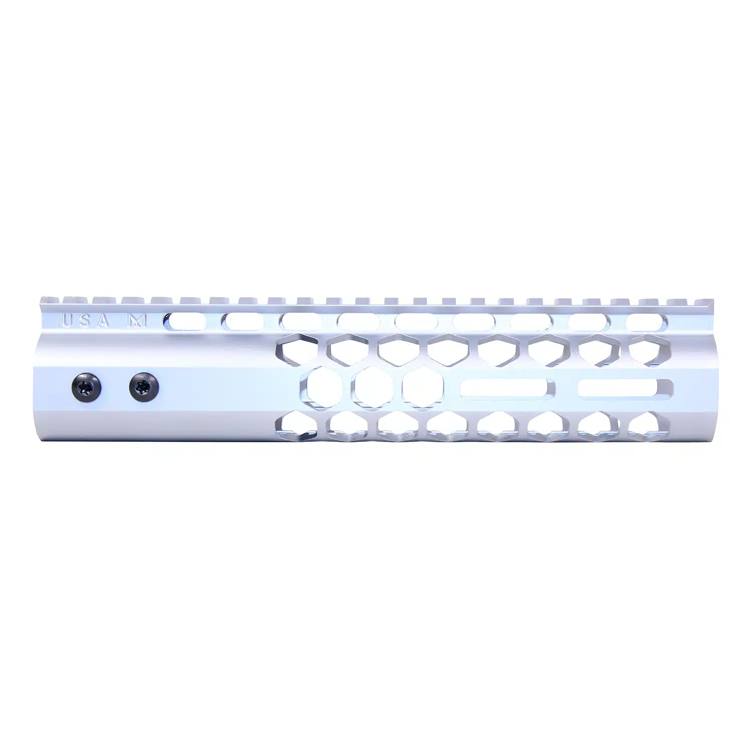 Anodized Clear 9 inch Air Lite Honeycomb M-LOK Free Floating Handguard with Monolithic Top Rail