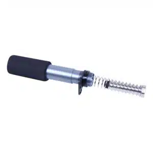 AR-15 Pistol Buffer Tube Kit in Anodized Grey with foam cover and spring