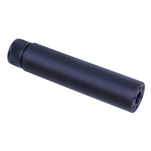 AR-15 5.5 inch matte black fake suppressor with textured grip.