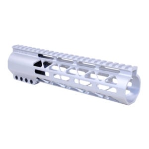 9 AR-308 M-LOK Handguard, Diamond Series, Free Floating with Top Rail, Anodized Clear.