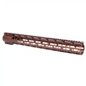 AR-308 16.5 Bronze Anodized Handguard with M-LOK and Picatinny Rail System.