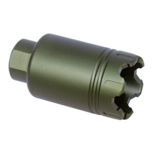 AR .308 Micro Wire Cutter Flash Can in Military Green with Hexagonal Adapter.