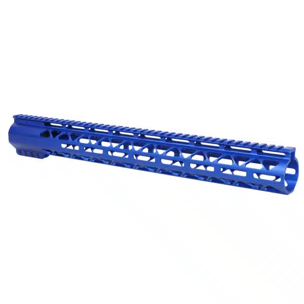 AR-308 Diamond Series 16.5 Blue M-LOK Handguard with Continuous Top Rail.