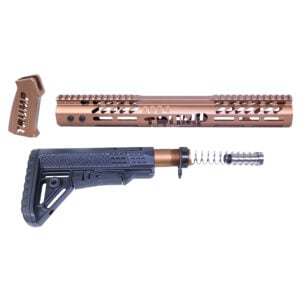 AR .308 Trump Series rifle parts in anodized bronze finish.