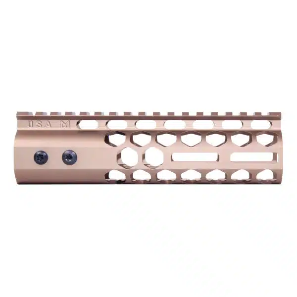 Bronze 7-inch Air Lite Honeycomb M-LOK Handguard with Picatinny Top Rail.