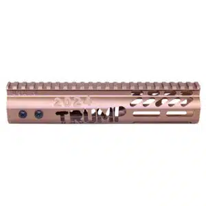 Bronze 9-inch Trump 2024 M-LOK Handguard with Picatinny rail.