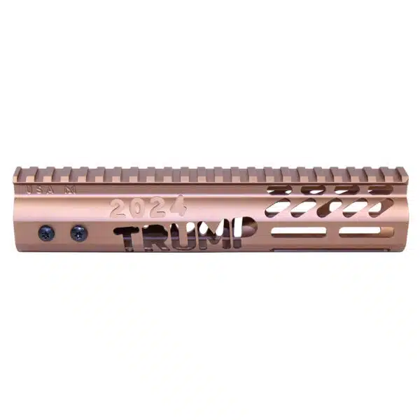 Bronze 9-inch Trump 2024 M-LOK Handguard with Picatinny rail.