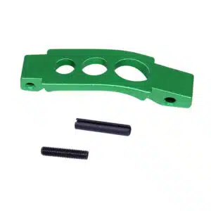 Green AR-15 Enhanced Trigger Guard with attachment screws.