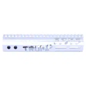 9 Trump M-LOK Free Floating Handguard, Anodized Clear with Custom Cut-Out.