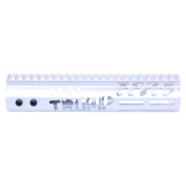 9 Trump M-LOK Free Floating Handguard, Anodized Clear with Custom Cut-Out.