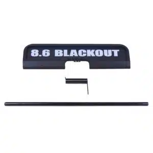 8.6 BLACKOUT ejection port dust cover assembly with spring and rod, anodized black finish