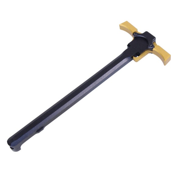 AR-15 Ambidextrous Quick Engage Charging Handle Black With Gold Handles