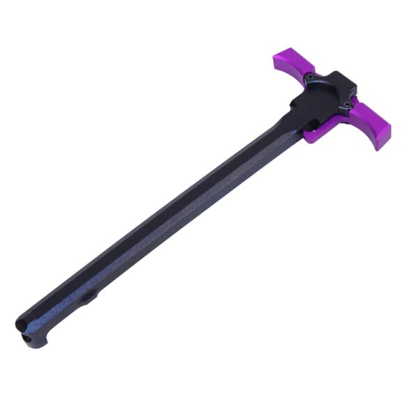 AR-15 Ambidextrous Quick Engage Charging Handle in Black With Purple Handles