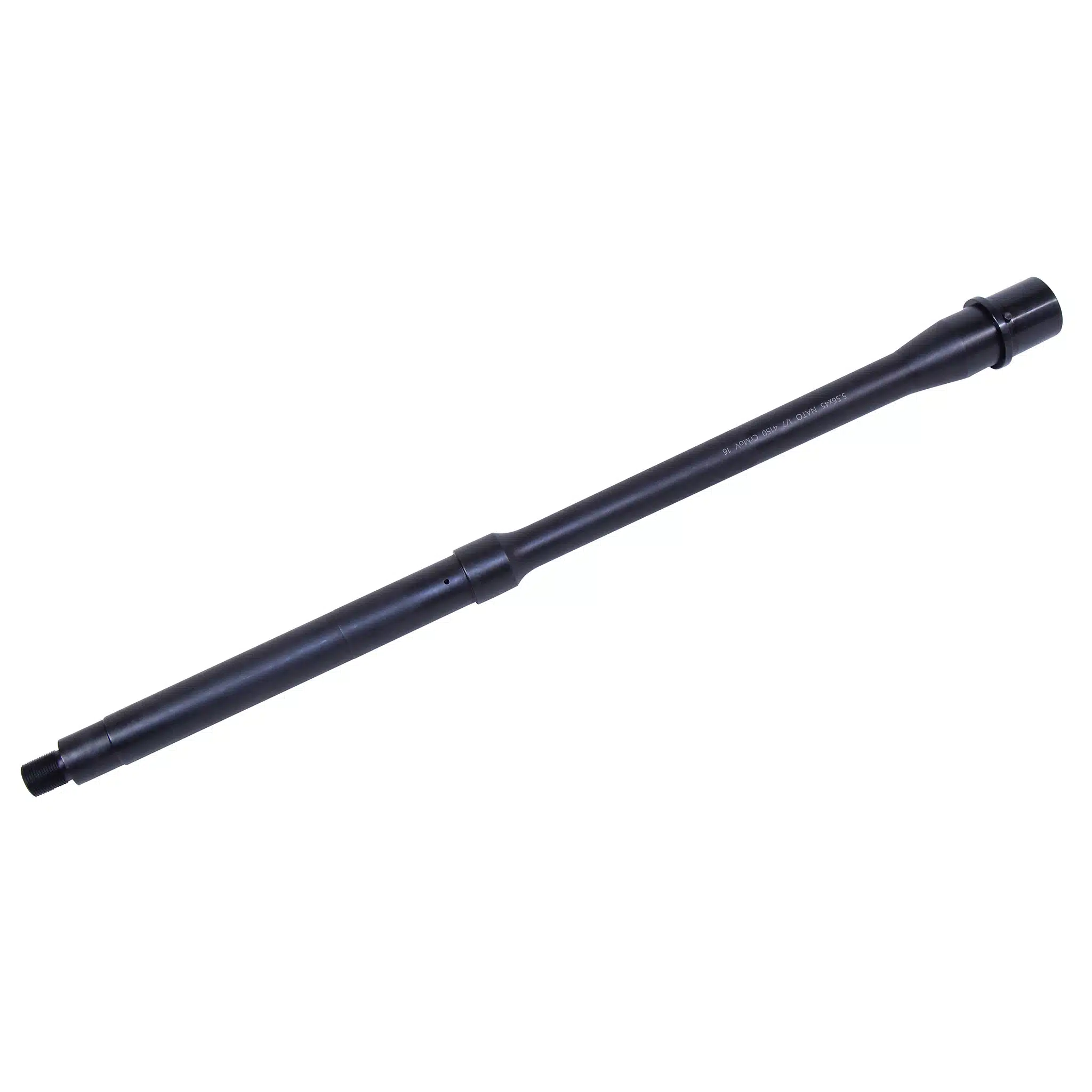 16-inch 5.56mm 1:7 twist AR-15 barrel with black nitride coating and mid-length gas system