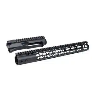 AR-15 Billet Upper Receiver and Air Lite M-LOK Handguard in Anodized Black