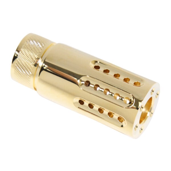 AR-15 Micro Slip Over Barrel Shroud With Multi Port Muzzle Brake (24 Ct Gold Plated)