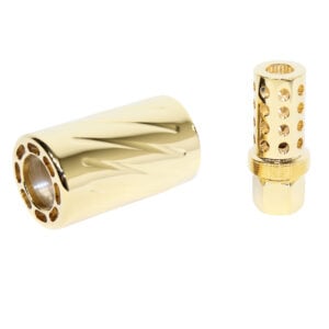 AR-15 Muzzle Comp With QD Blast Shield (24 Ct Gold Plated)