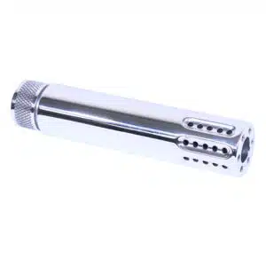 High Polish AR15 Cal Slip Over Barrel Shroud with Multi Port Muzzle Brake
