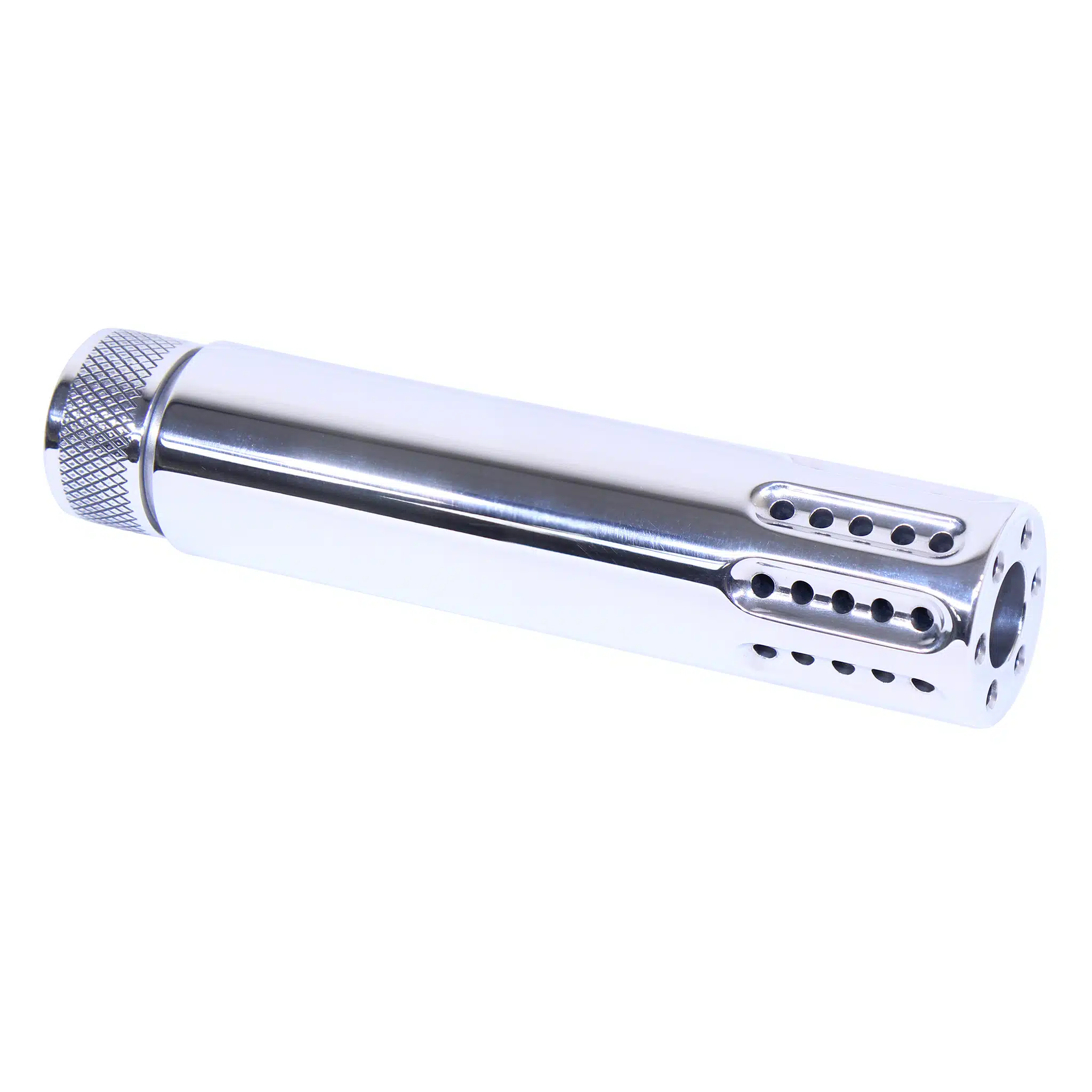 High Polish AR15 Cal Slip Over Barrel Shroud with Multi Port Muzzle Brake