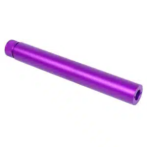 Purple anodized fake suppressor, AR .308, aluminum, corrosion-resistant, precision-machined, 9.0 inches.