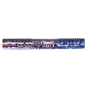 15" "Trump Series" Limited Edition Ultra Lightweight Thin M-LOK System Free Floating Handguard With Monolithic Top Rail (Cerakote Battleworn Finish)