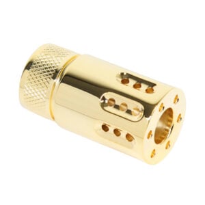 AR-15 Mini Slip Over Barrel Shroud With Multi Port Muzzle Brake (24K Gold Plated)