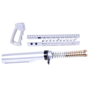 AR-15 Ultra Pistol Furniture Set With Milspec Buffer Tube (Anodized Clear)