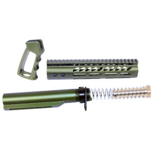 AR-15 Ultra Pistol Furniture Set With Milspec Buffer Tube (Anodized Green)