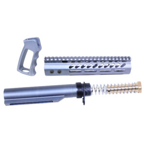AR-15 Ultra Pistol Furniture Set With Milspec Buffer Tube (Anodized Grey)