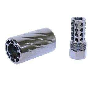 AR 300 Blackout Muzzle Comp With Qd Blast Shield (Black Chrome)