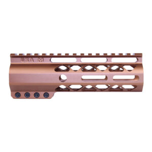 6.75" AIR-LOK Series M-LOK Compression Free Floating Handguard With Monolithic Top Rail (Anodized Bronze)