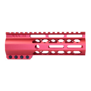6.75" AIR-LOK Series M-LOK Compression Free Floating Handguard With Monolithic Top Rail (Anodized Red)
