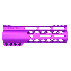 7" AIR-LOK Series M-LOK Compression Free Floating Handguard With Monolithic Top Rail (Gen 2) (Anodized Purple)