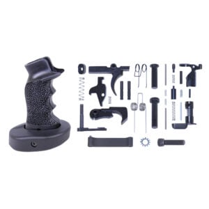 AR-15 Complete Lower Parts Kit With Neoprene Rubber Sniper Grip