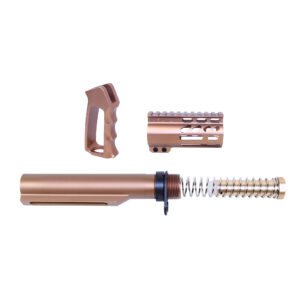 AR-15 Micro Pistol Furniture Set With Milspec Buffer Tube (Anodized Bronze)