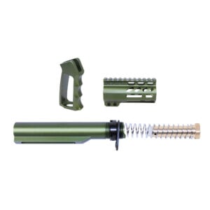 AR-15 Micro Pistol Furniture Set With Milspec Buffer Tube (Anodized Green)