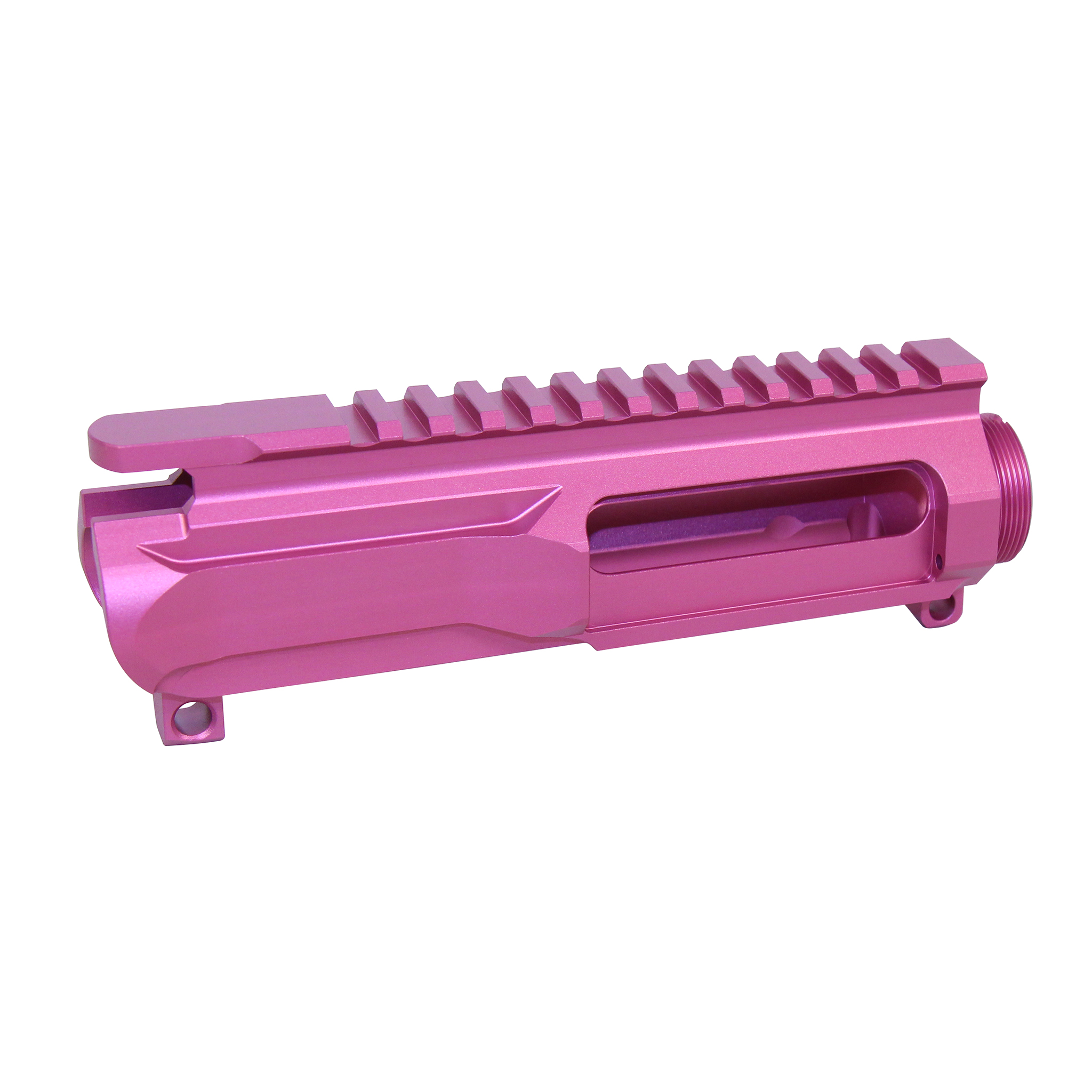 Stripped Billet Upper Receiver in Hardcoat Pink Anodized Finish for 5.56 Caliber AR-15 Platform